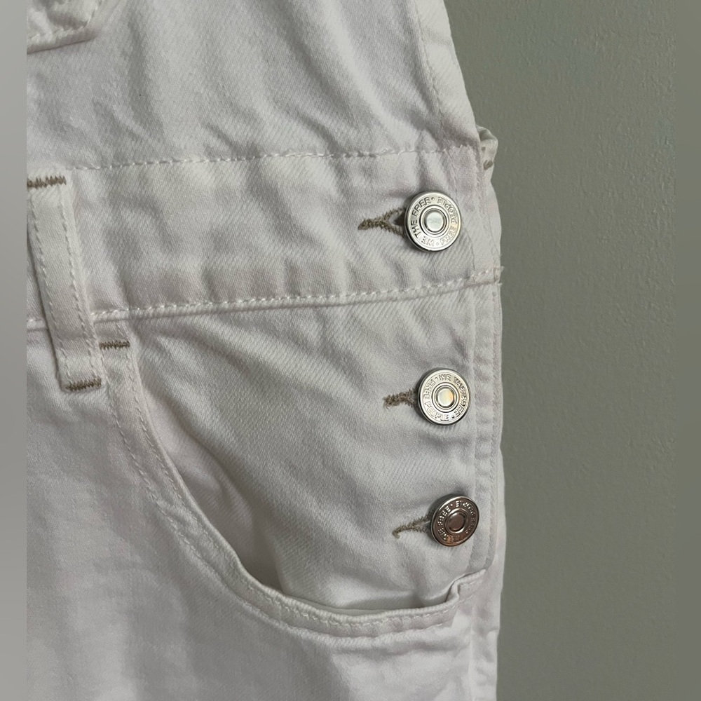 Free People We The Free Ziggy Denim Overalls in Optic White - Size S - Picture 9 of 9